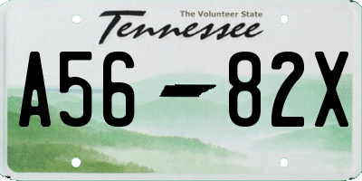TN license plate A5682X