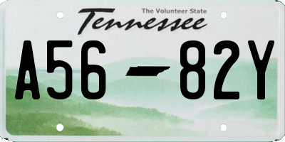 TN license plate A5682Y