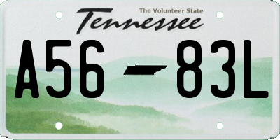 TN license plate A5683L
