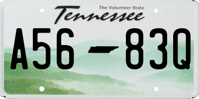TN license plate A5683Q