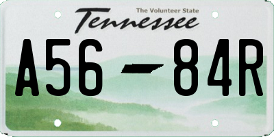 TN license plate A5684R