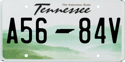 TN license plate A5684V