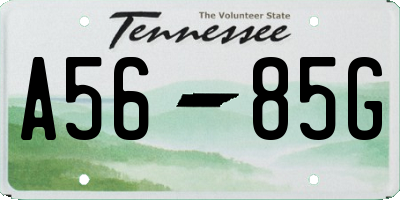 TN license plate A5685G