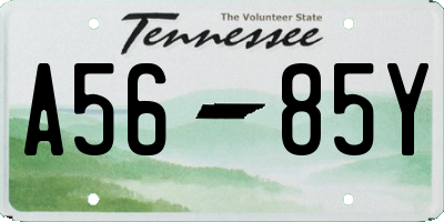 TN license plate A5685Y