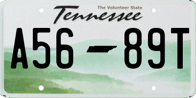 TN license plate A5689T