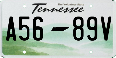 TN license plate A5689V