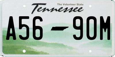 TN license plate A5690M