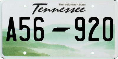 TN license plate A5692O