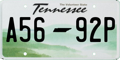 TN license plate A5692P