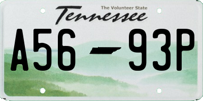 TN license plate A5693P