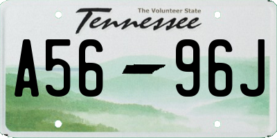 TN license plate A5696J