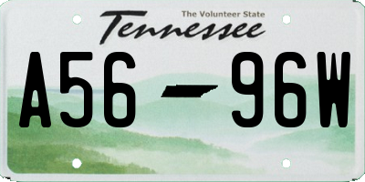TN license plate A5696W