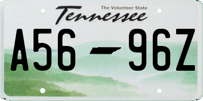 TN license plate A5696Z