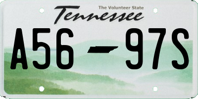 TN license plate A5697S