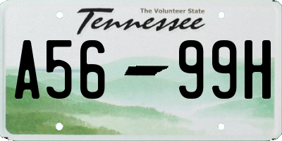 TN license plate A5699H