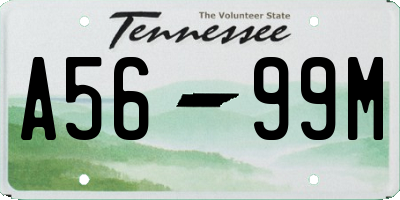 TN license plate A5699M