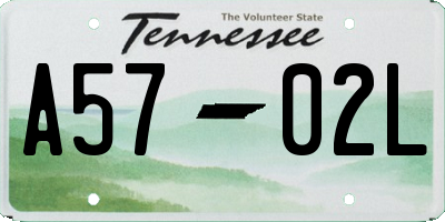 TN license plate A5702L
