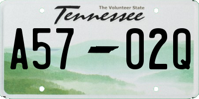 TN license plate A5702Q