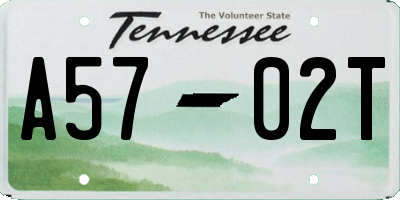 TN license plate A5702T