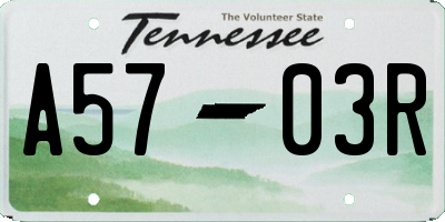 TN license plate A5703R