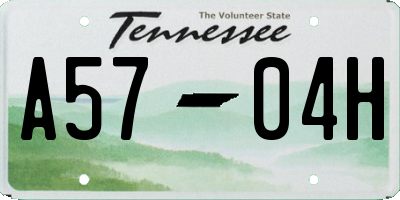 TN license plate A5704H