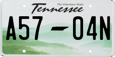 TN license plate A5704N