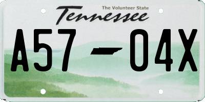 TN license plate A5704X
