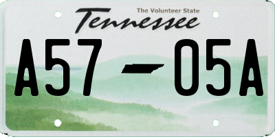 TN license plate A5705A