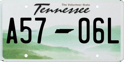 TN license plate A5706L