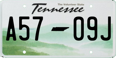 TN license plate A5709J
