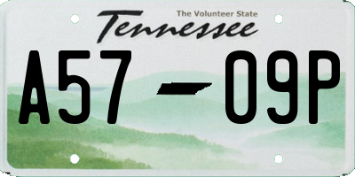 TN license plate A5709P