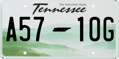 TN license plate A5710G