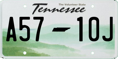TN license plate A5710J