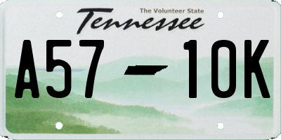 TN license plate A5710K