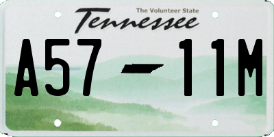TN license plate A5711M