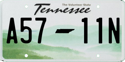 TN license plate A5711N