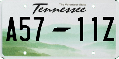 TN license plate A5711Z