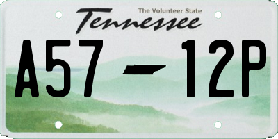 TN license plate A5712P