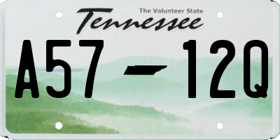 TN license plate A5712Q