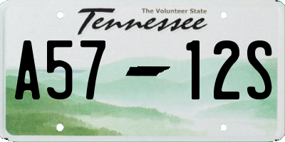 TN license plate A5712S
