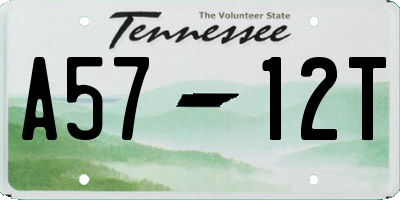TN license plate A5712T