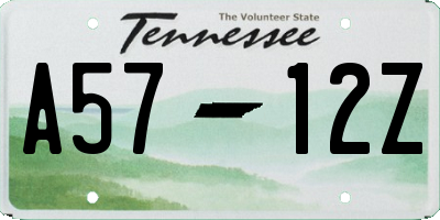 TN license plate A5712Z