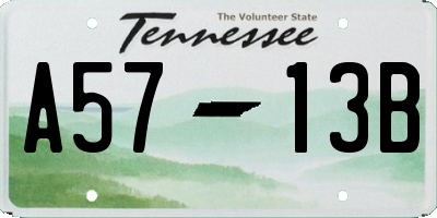 TN license plate A5713B