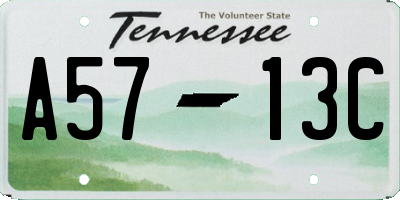 TN license plate A5713C