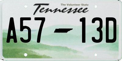 TN license plate A5713D