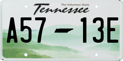 TN license plate A5713E