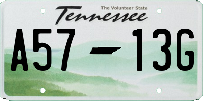 TN license plate A5713G