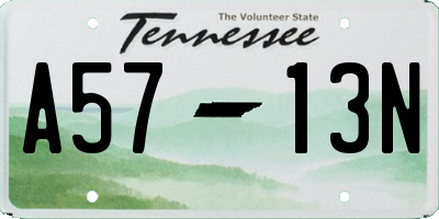 TN license plate A5713N