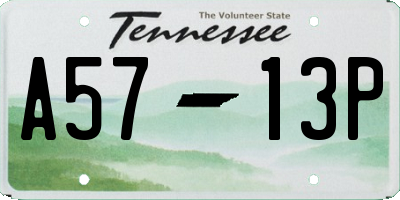 TN license plate A5713P