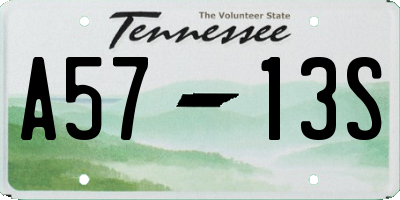 TN license plate A5713S